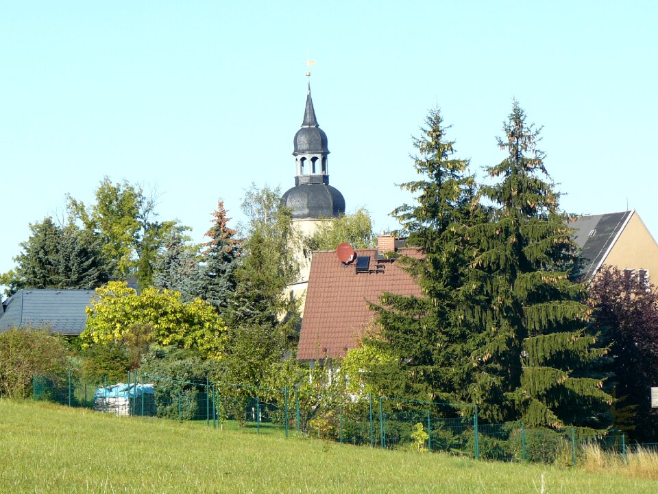 Landscape outskirts church