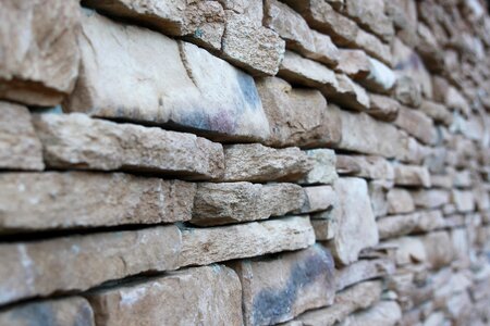 Masonry natural stone wall fixed photo