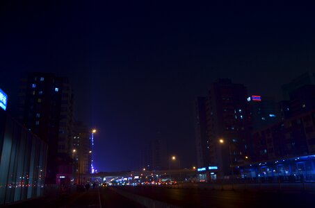 Beijing crossroads dim light