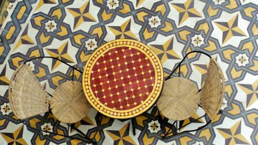 Mosaic seat morocco