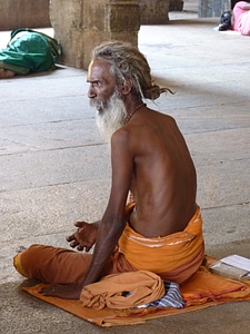 Holy man hinduism india photo