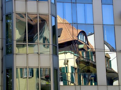 Building architecture reflections photo