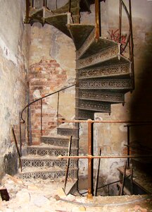 Iron staircase old rust photo
