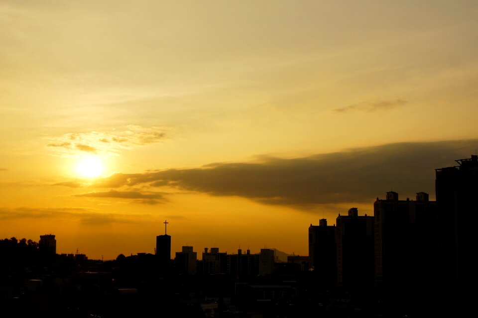 Cross glow sky