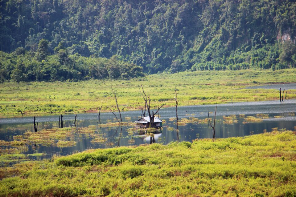 Cottage in water geography