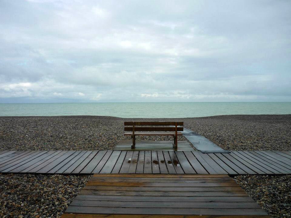 Bench beach sea