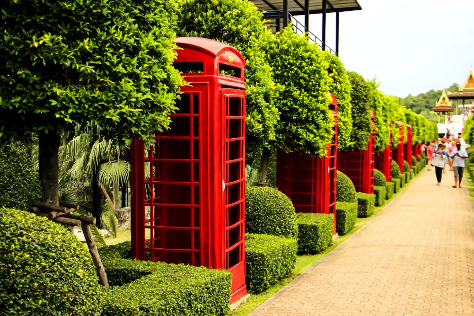 Telephone booth garden design