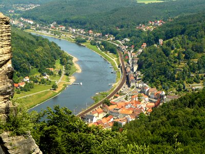 Saxon switzerland sandstone mountain fortress photo