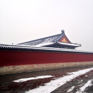 Snow building chinese style