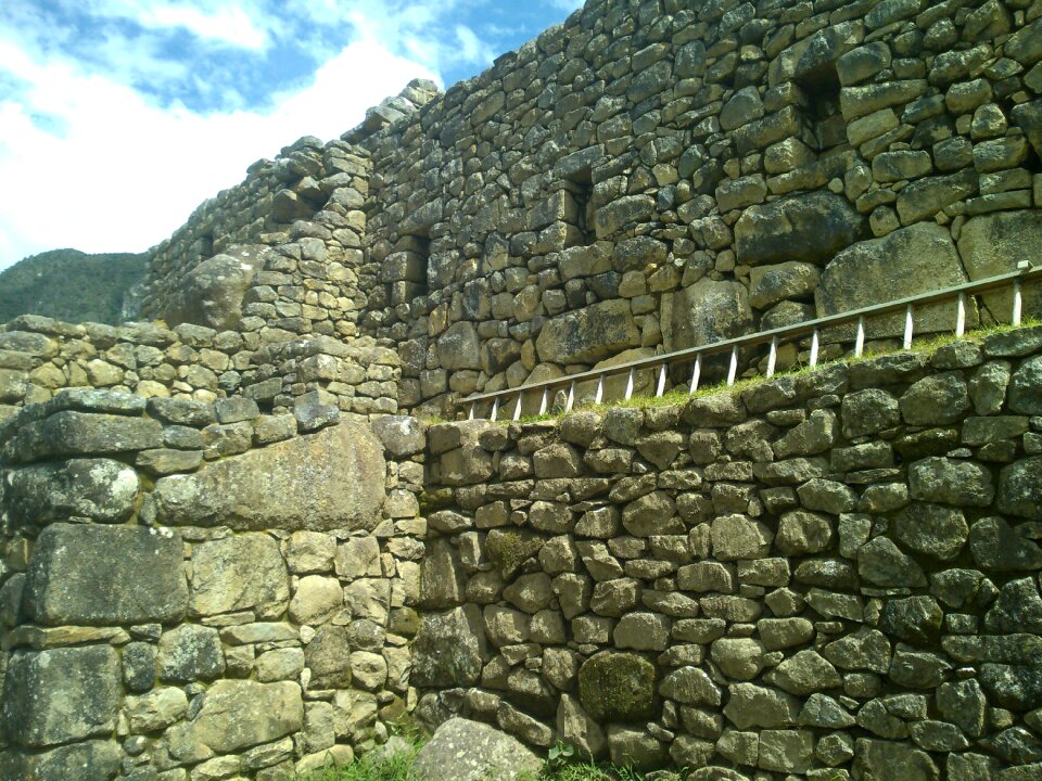 Rock wall machupicchu landscape