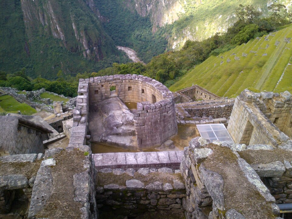 Machu picchu temple of the sun peru