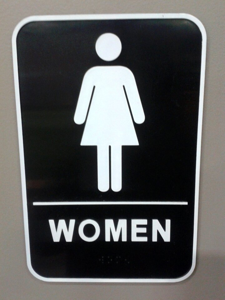 Female gray bathroom