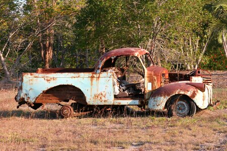 Rusty car vintage photo