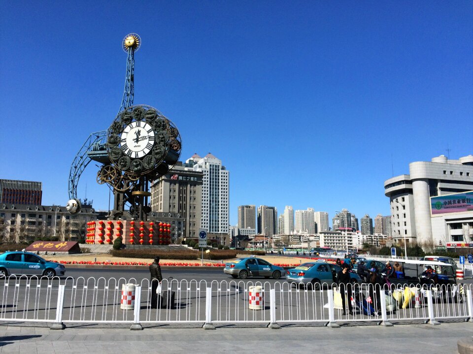 Blue sky street view tianjin
