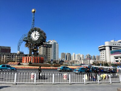 Blue sky street view tianjin