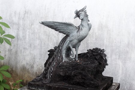 Carving stone phoenix