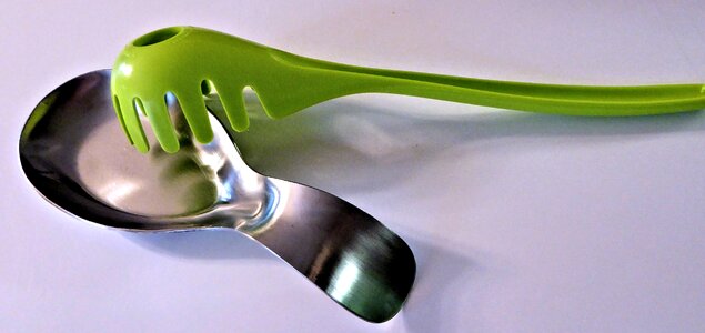 Green spaghetti utensil kitchen