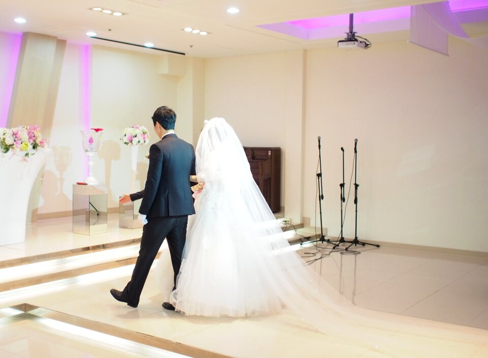 Wedding ceremony wedding the couple