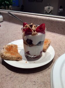 Breakfast yogurt cereal yogurt fruit