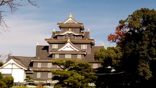 Okayama building castle of japan photo