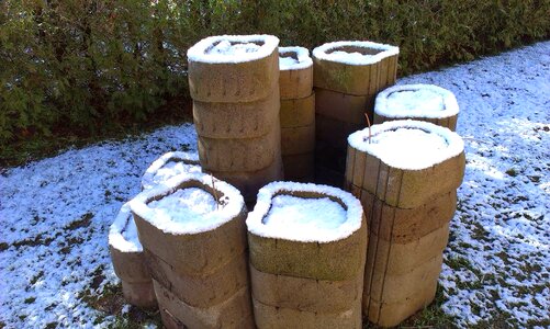 Winter gartendeko snowy