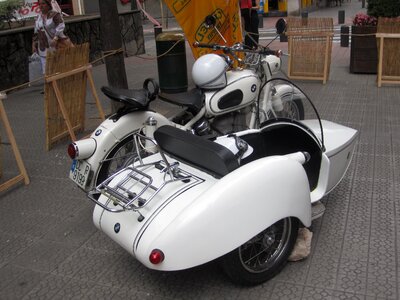 Old bike vintage sidecar photo