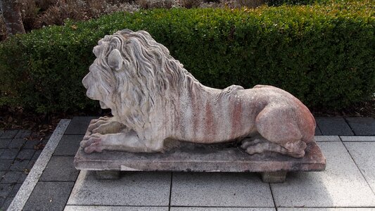 Statue weathered guard