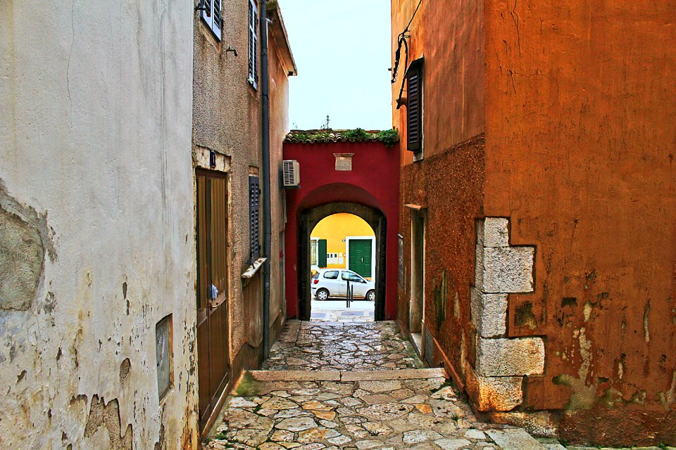 Croatia narrow lane hdr image