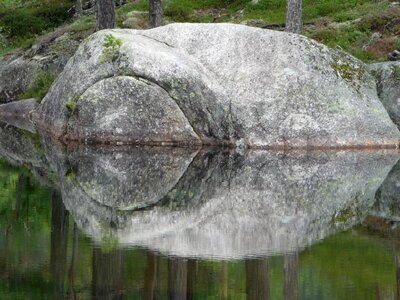 Landscape grey granite photo