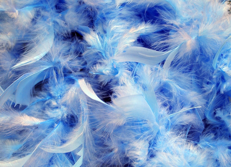 Fluffy soft blue background