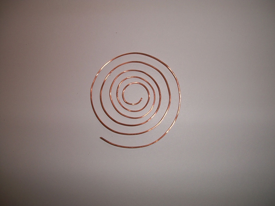 Metallic coil gray metal