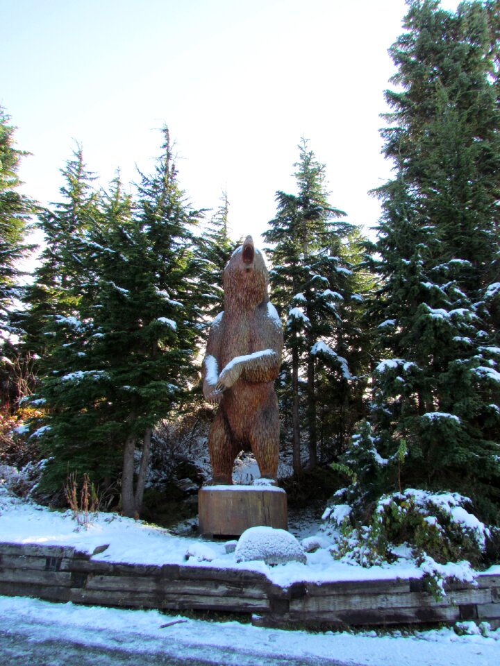 Snow statue carving