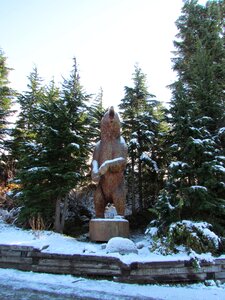 Snow statue carving