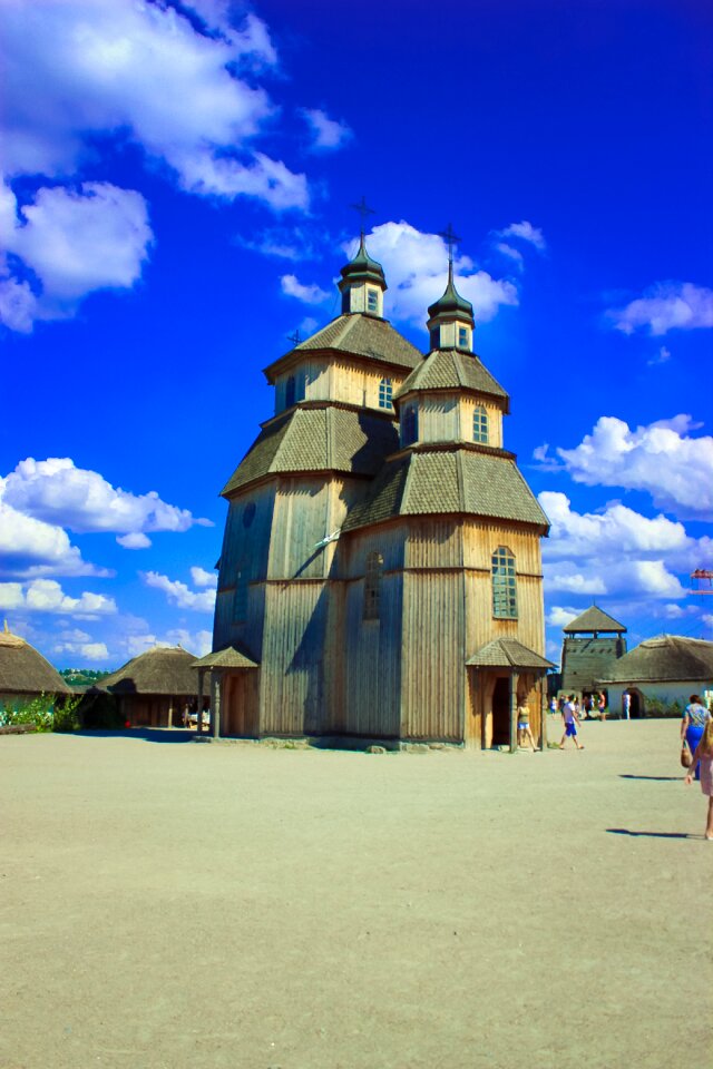 Blue church summer