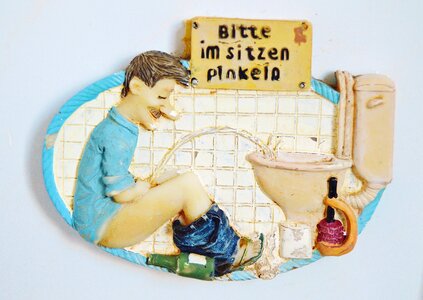 Artifact toilet room humor