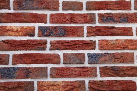 Wall natural stone burned