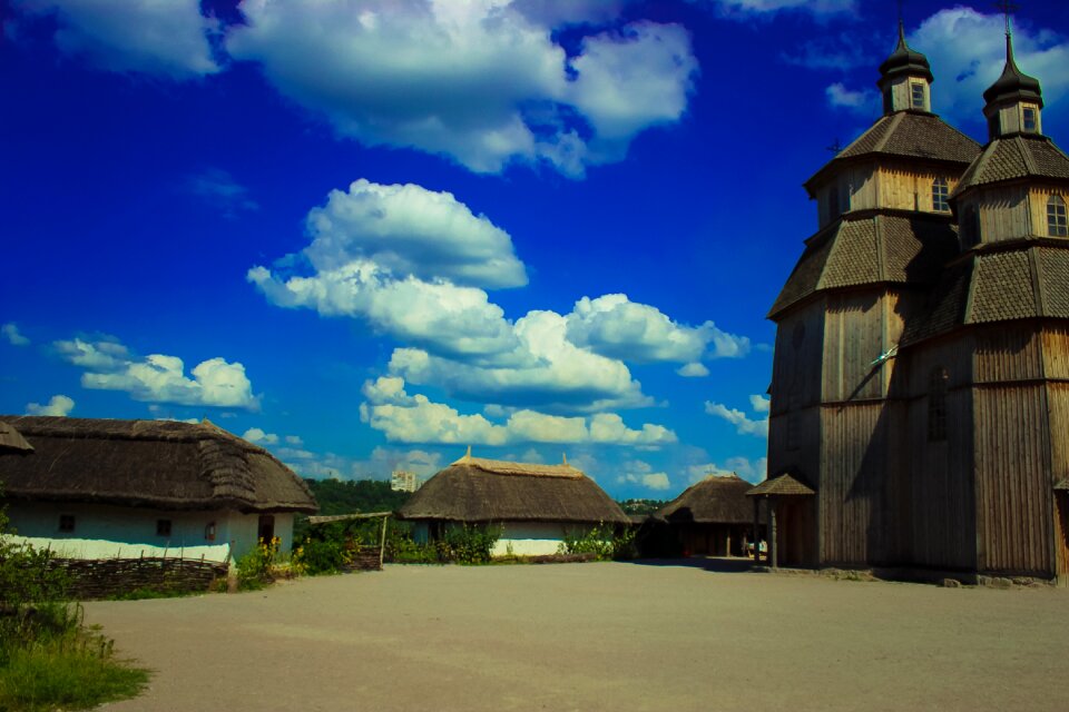 Blue church summer