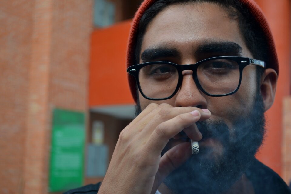 Smoking peaceful cancer