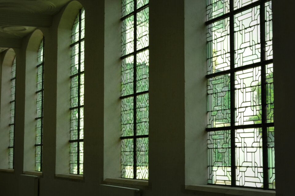 Architecture stained glass window building