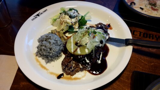Cooking steak plate