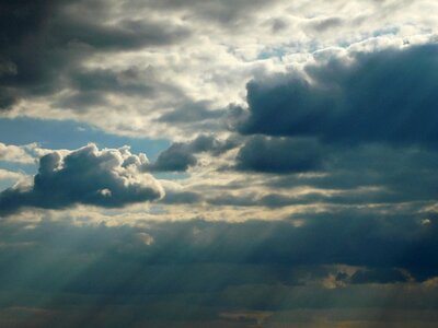 Sunbeam blue white photo