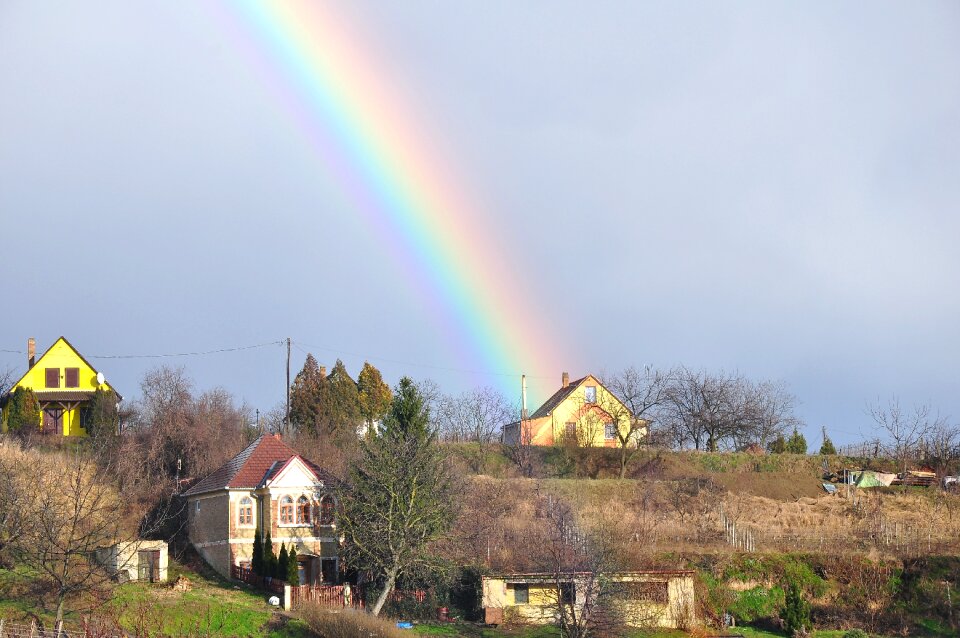 Rainbow nature houses