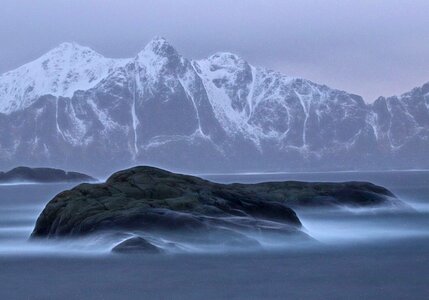 Storm lofoten mountain