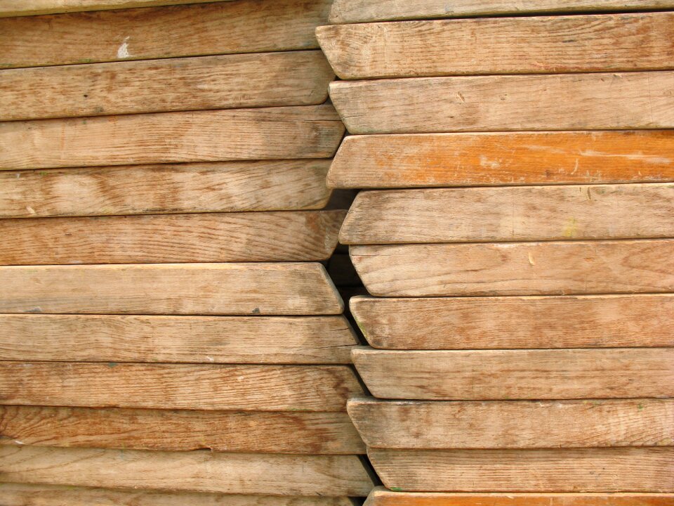 Wood chairs stack photo