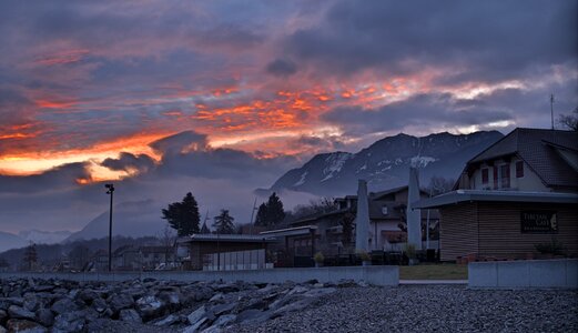 Early in the morning evian dawn