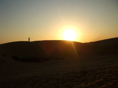 Sunset desert sand photo
