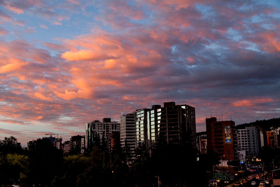 Sunset cloud urban