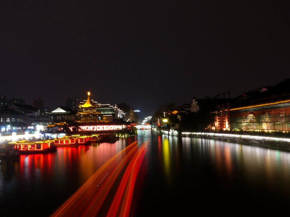 Water ship night view