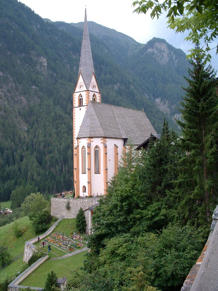 Church landscape hills