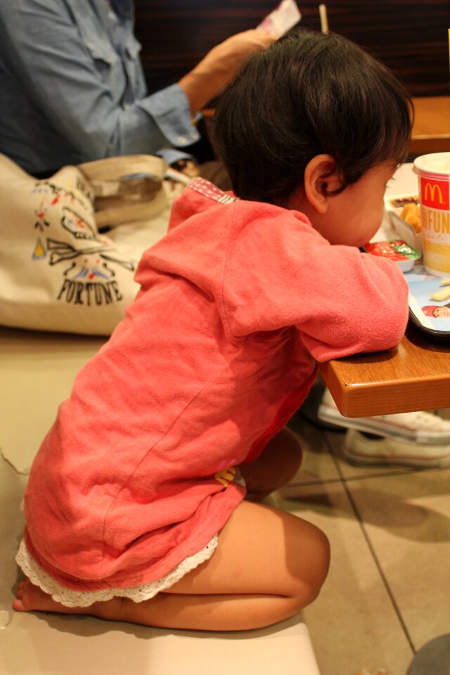 Discontent waiting sitting at the table